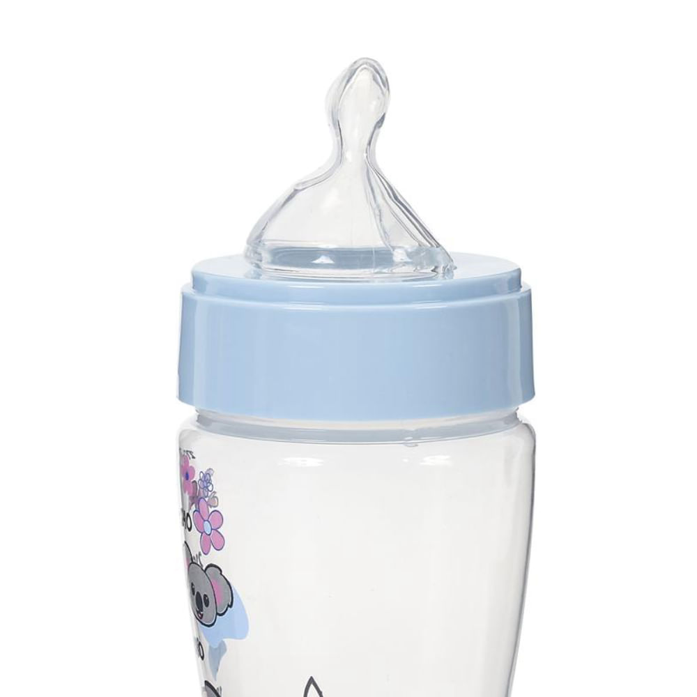 Mamadeira Primeiros Passos Bico Macio Azul Coala 240ml