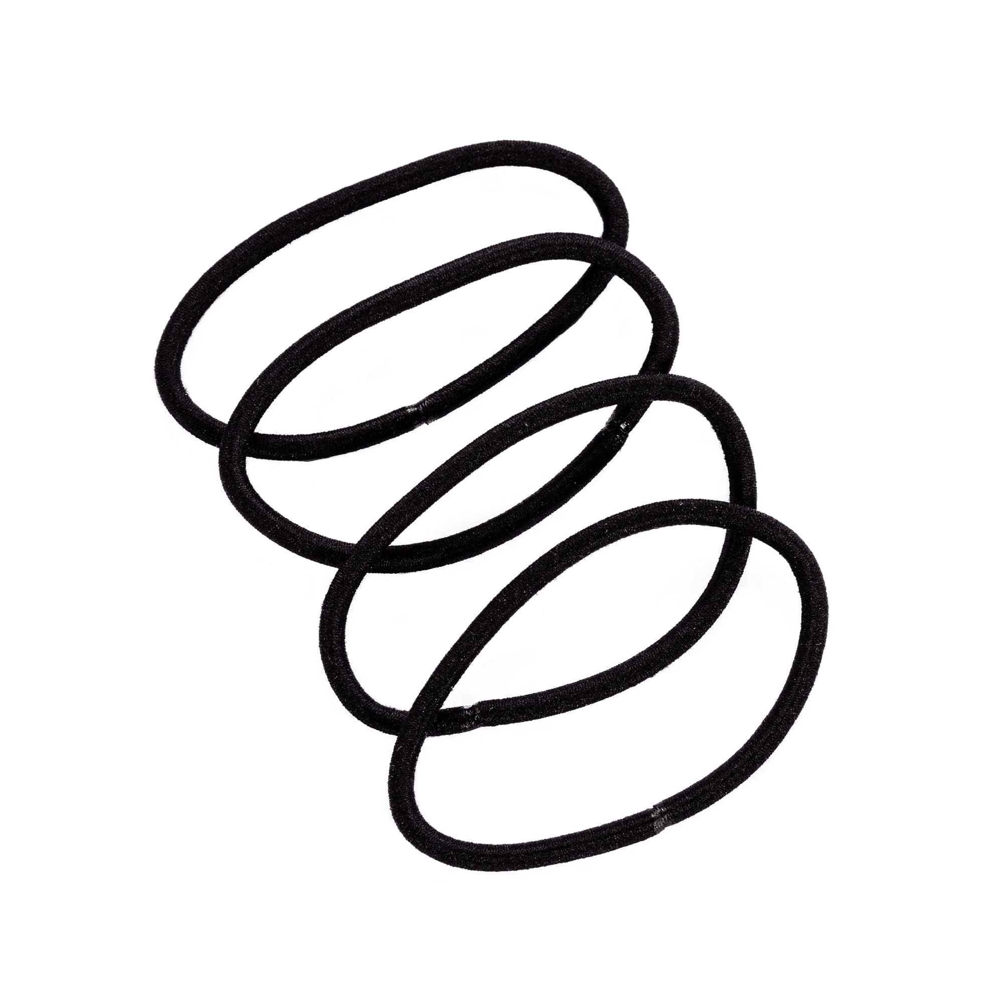 Elástico De Cabelo 3mm 20 Unidades Proart Cor Preta.