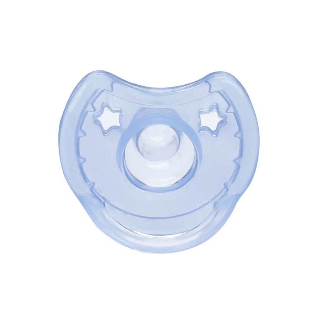 Chupeta T1calmante De Silicone Macio Azul Menino