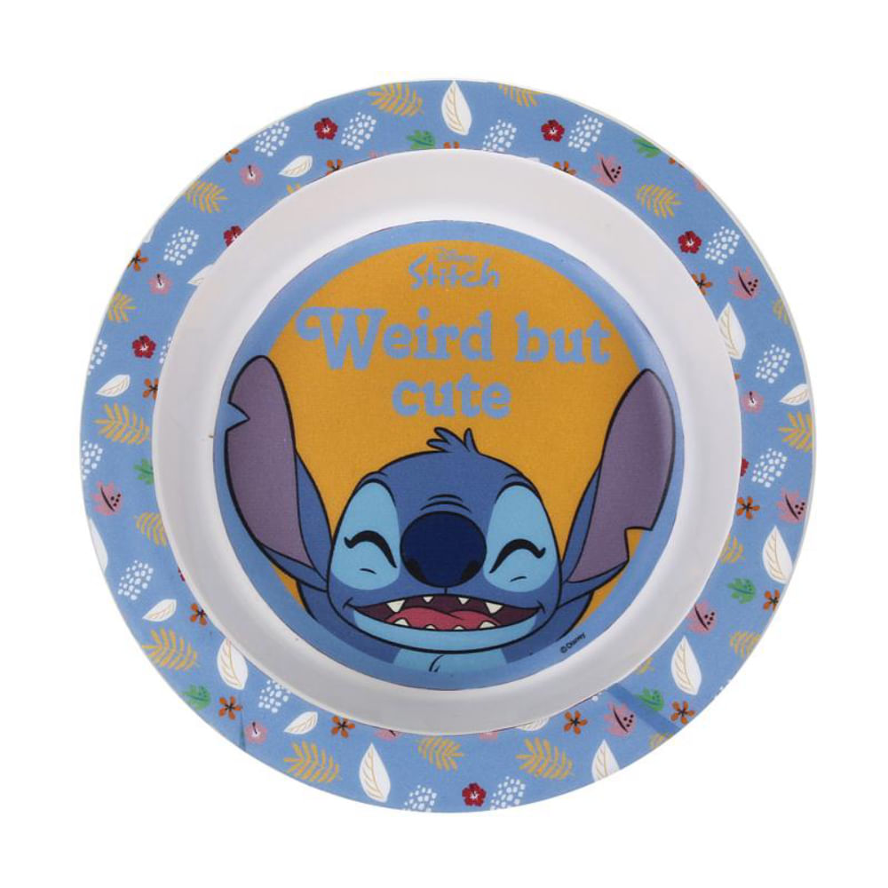 Prato Bowl Infantil Temático Unissex Stitch 450ml