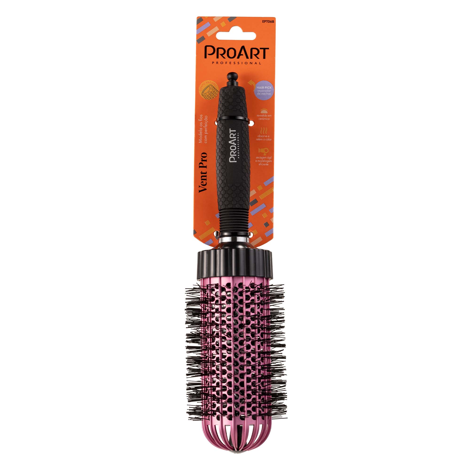 Escova Profissional Térmica Vent Pro 50mm ProArt Rosa Rosa