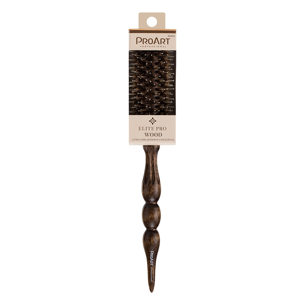 Escova Elite Pro Wood  17mm ProArt Marrom Marrom