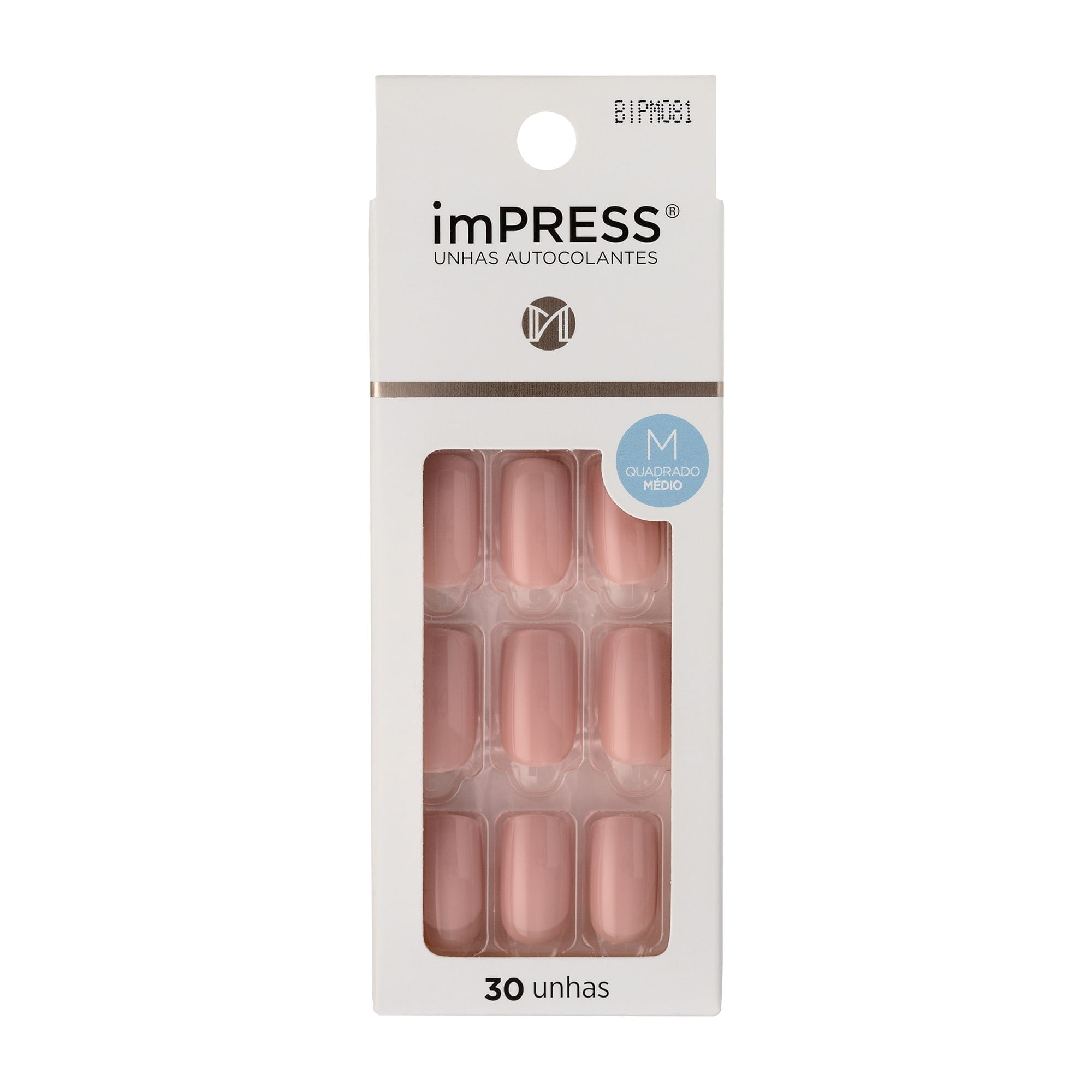 Unha Postiça Autocolante imPress média Sea Breeze Kiss New York Sea Breeze