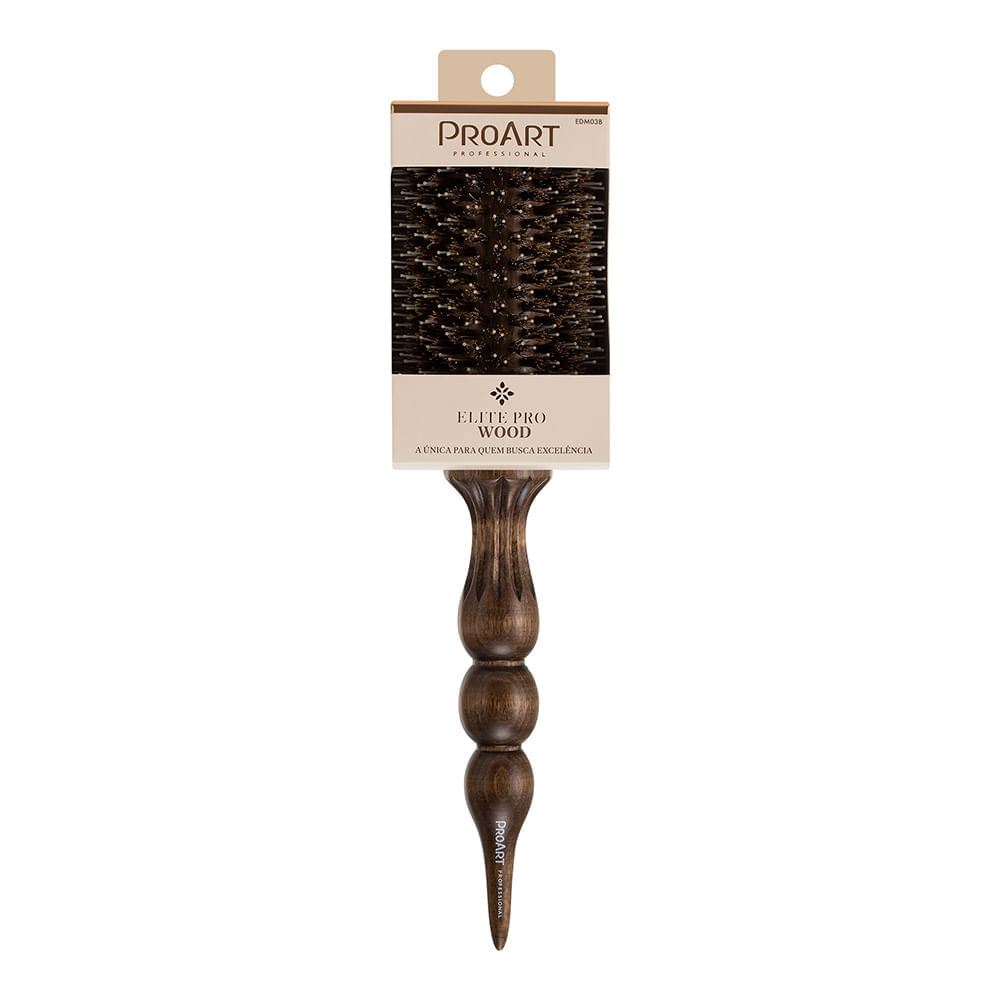 Escova Elite Pro Wood  32mm ProArt Marrom Marrom