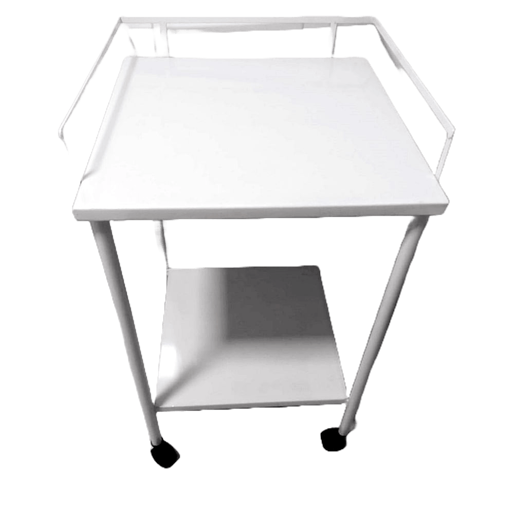Mesa Auxiliar Com Varanda - 50 X 50 Cm - Com Rodas