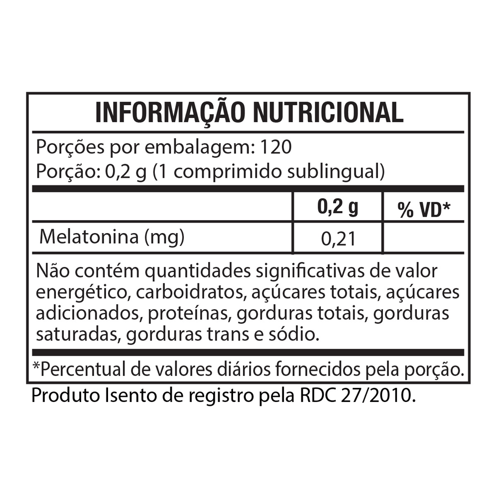 MELATONINA SUBLINGUAL MELATONIN 120 COMPRIMIDOS