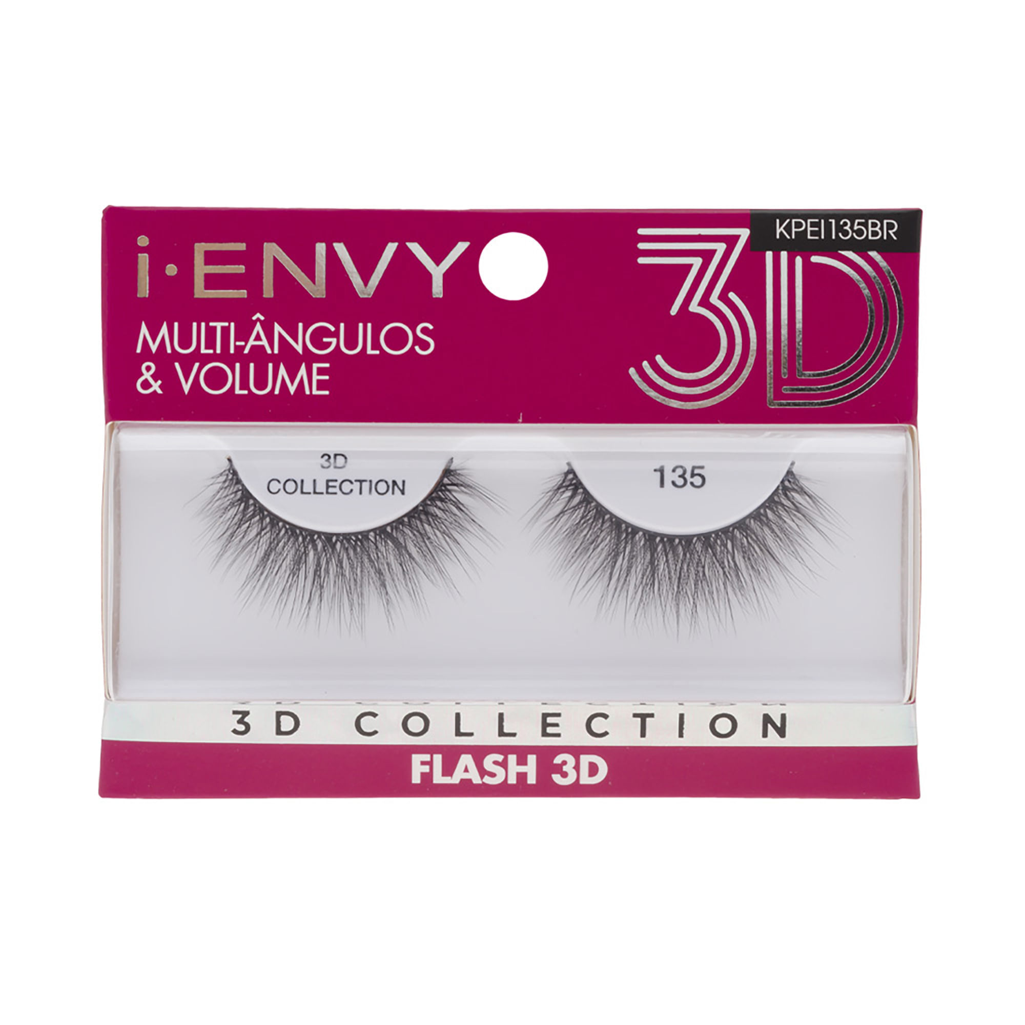 Cílios Postiços 3D Collection i-Envy Flash 135 Kiss New York