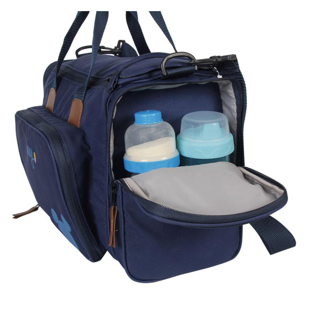 Sacola Maternidade Premium Mickey Azul com Trocador Babygo