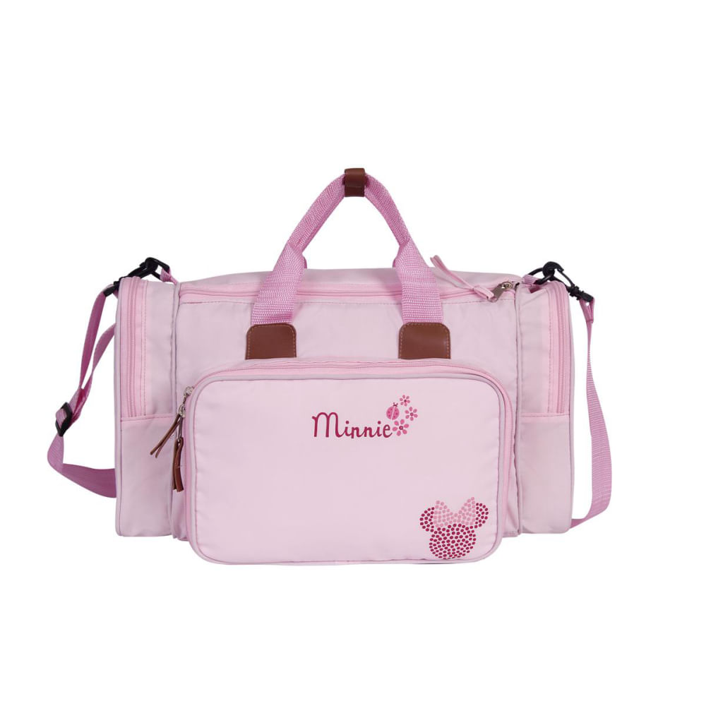 Sacola Maternidade Plus Decorada Minnie Rosa Com Trocador Babygo