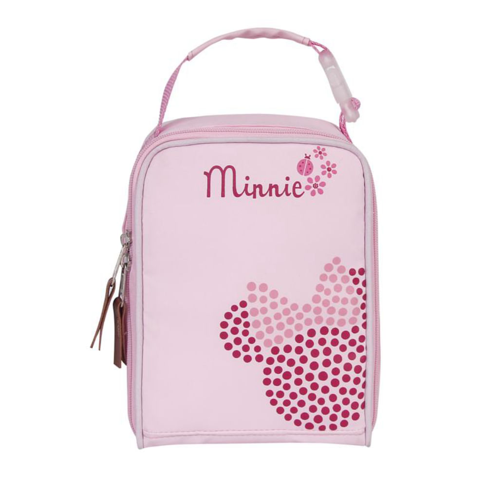 Necessaire Infantil Térmica Decorada Minnie Rosa com Divisórias