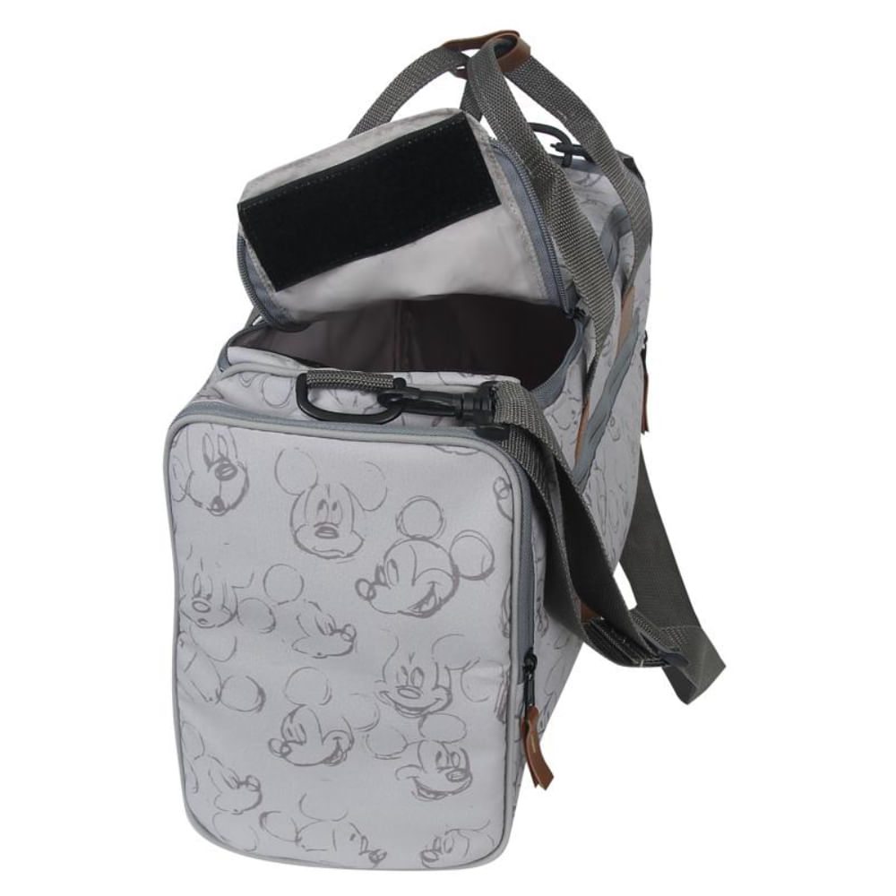 Sacola Maternidade Premium Mickey Cinza com Trocador Babygo