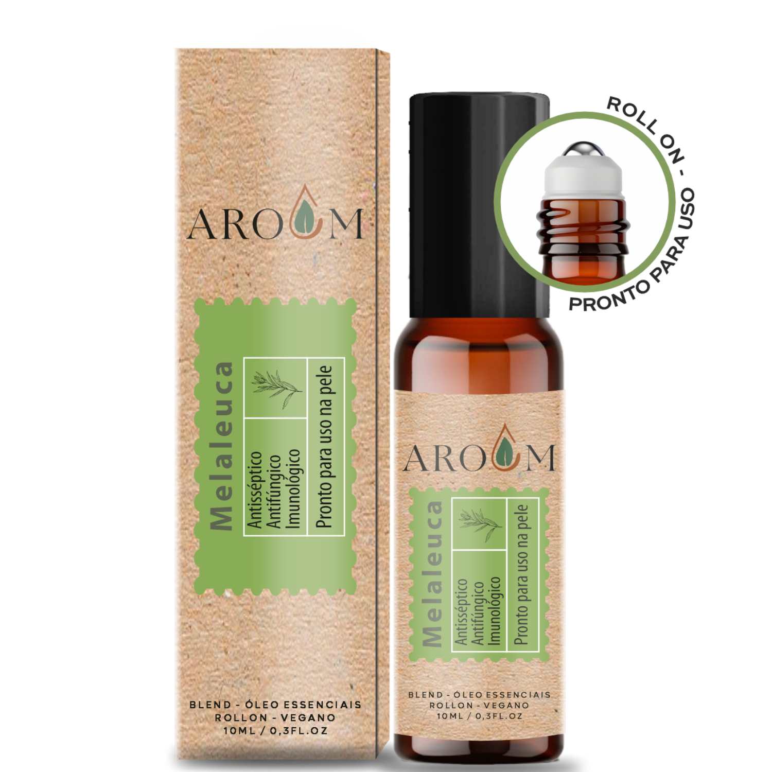 Blend óleo essencial Melaleuca roll on 10 ml Uso na pele