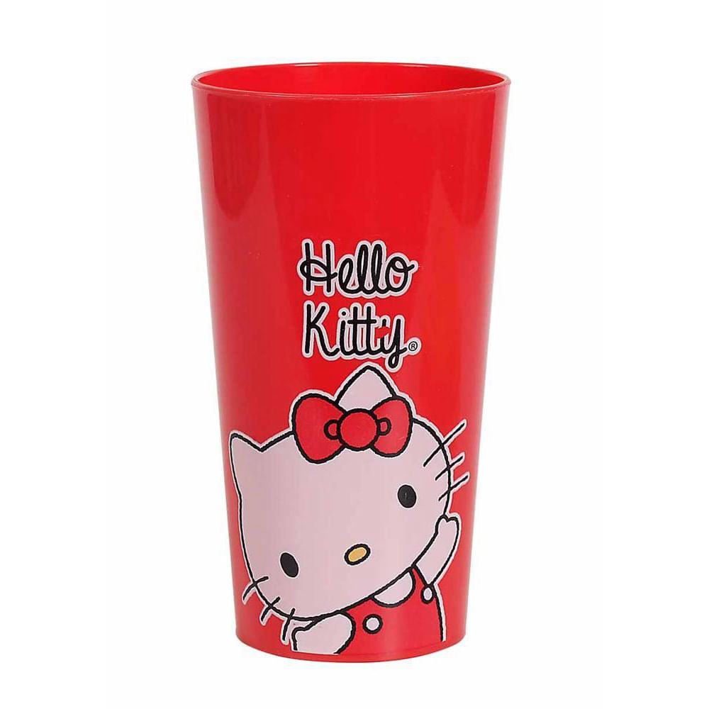 Copo Colorido Princesa Infantil Água Suco 600ml Hello Kitty
