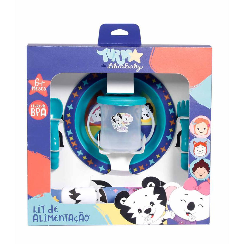 Kit Hora Da Papinha Infantil Baby Dia a Dia Turma Da Lilica