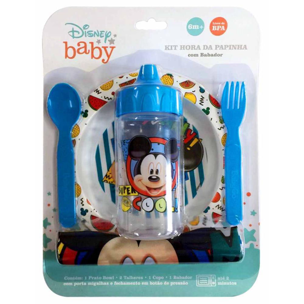 Kit Completo A Hora da Papinha Bebê Mickey BabyGo