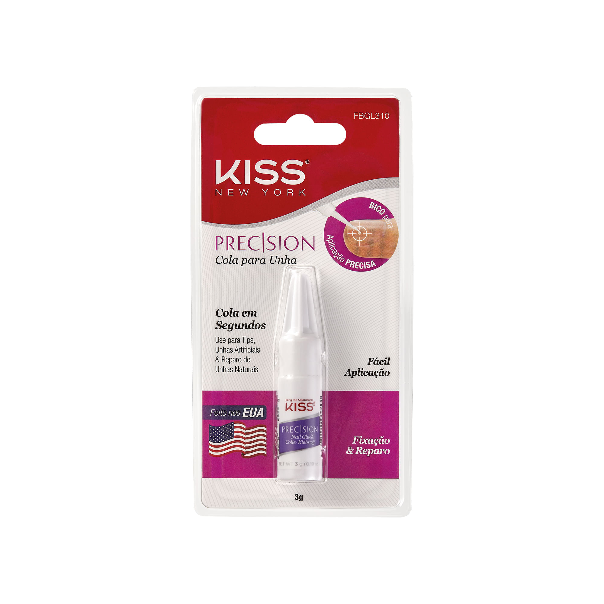 Cola Para Unha Postiça Precision Kiss New York Única