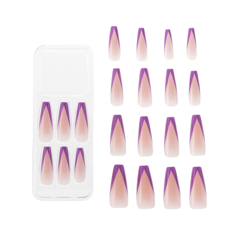 Unhas Postiças Gel Extend New PurpleKiss New York New Purple