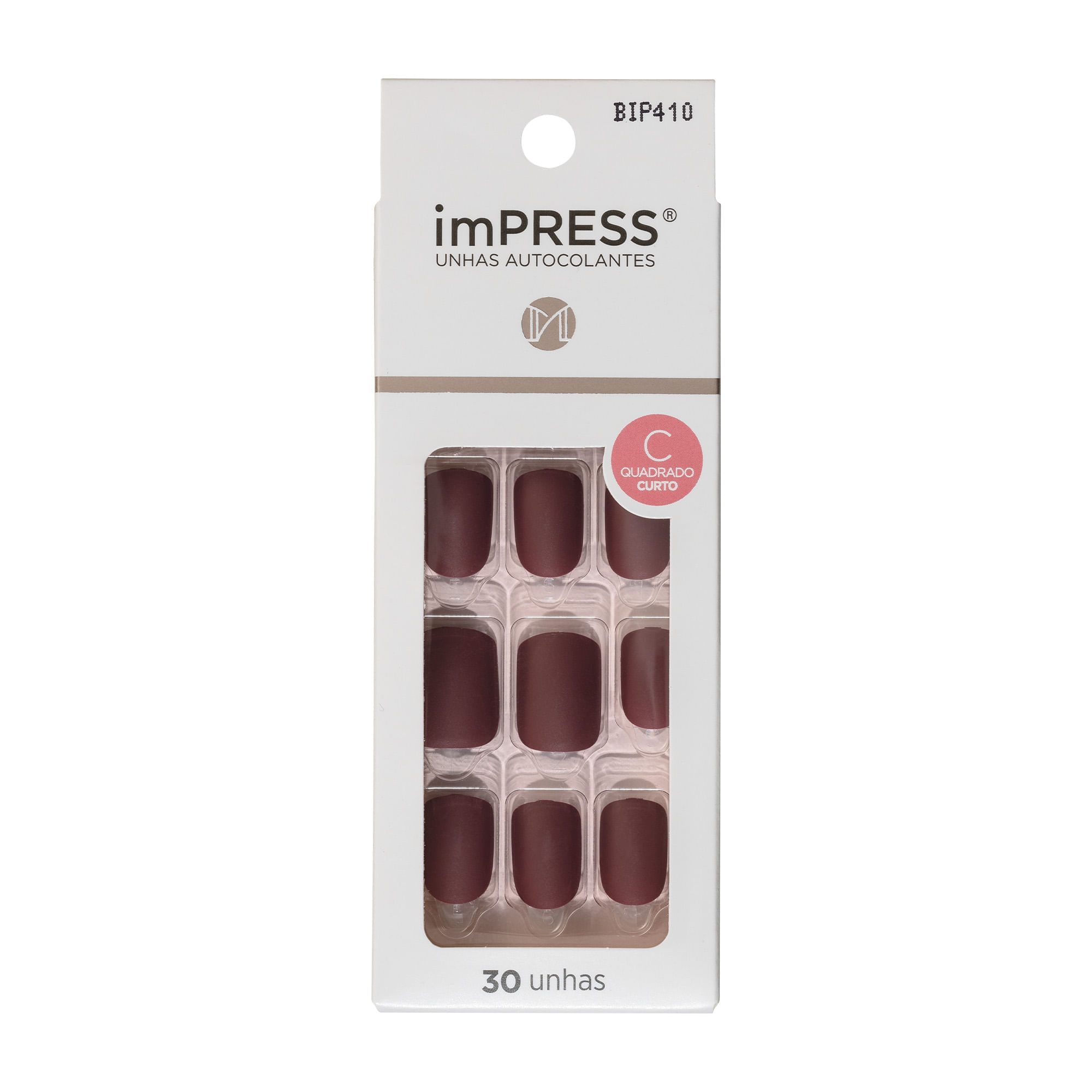 Unha Postiça Autocolante imPress matte curta Sexy Lady Kiss New York Sexy Lady