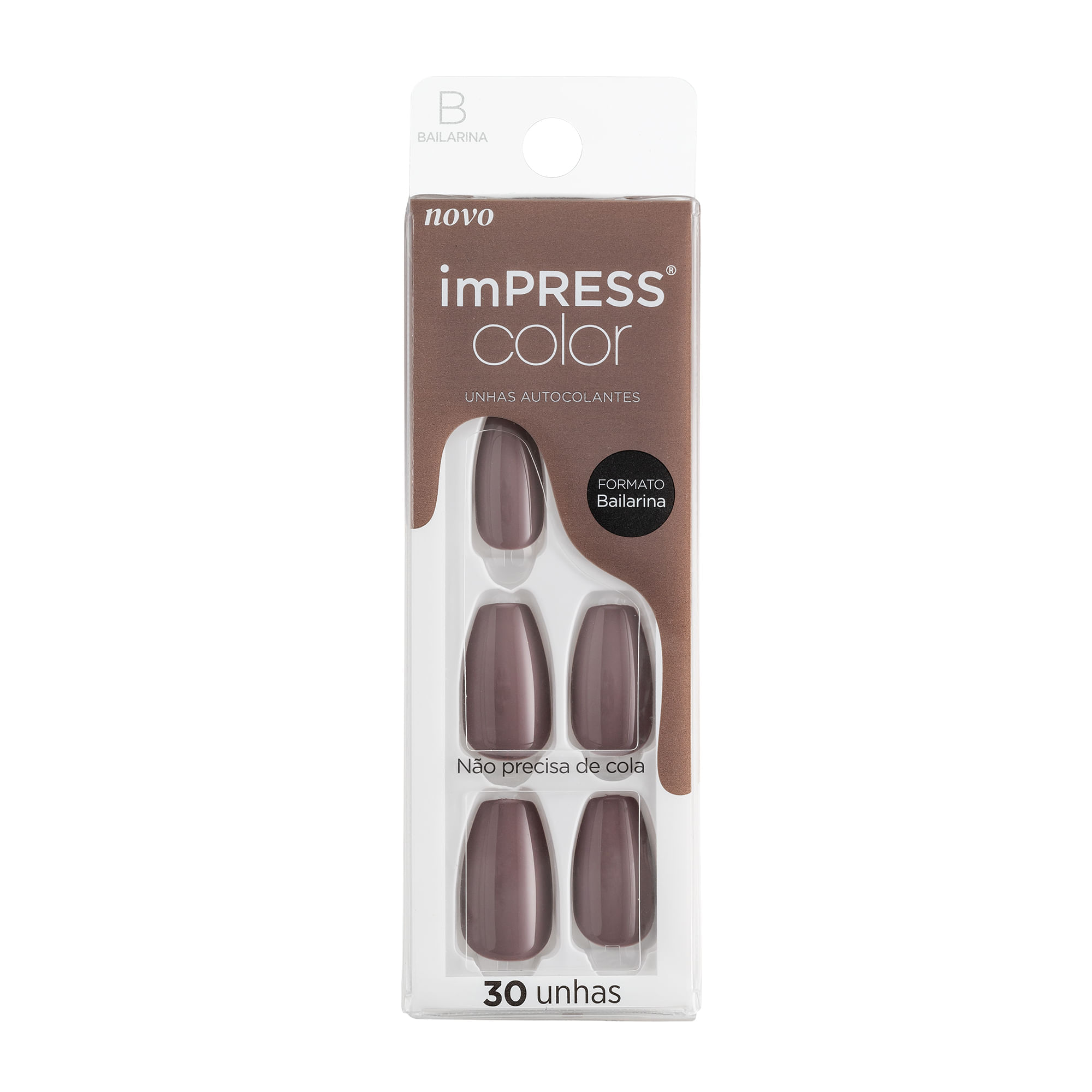Unha Postiça Autocolante imPRESS Color Bailarina Dusk Till Dawn Kiss New York Dusk Till Dawn