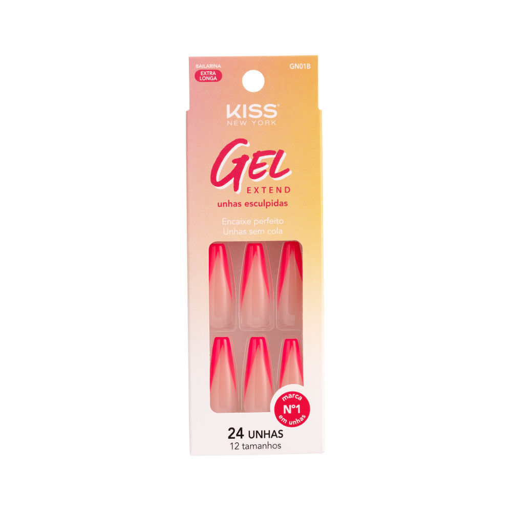 Unhas Postiças Gel Extend Fabulous Kiss New York Fabulous