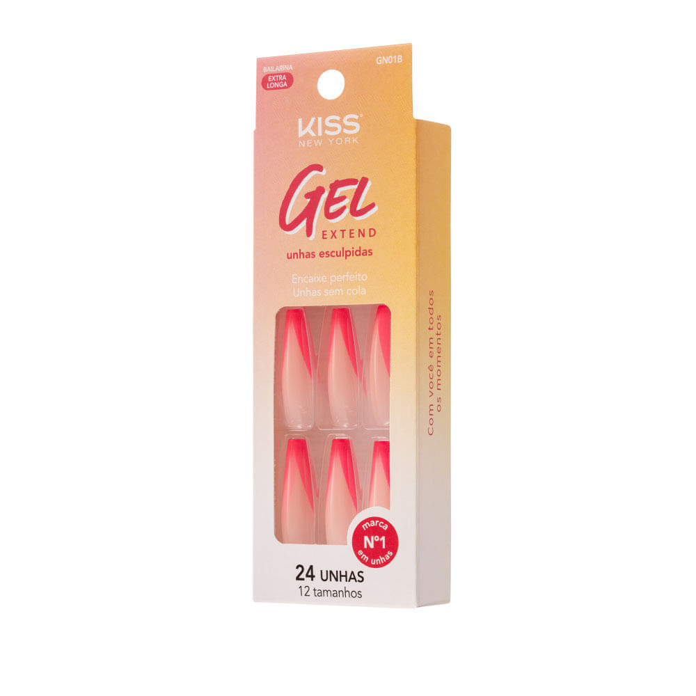 Unhas Postiças Gel Extend Fabulous Kiss New York Fabulous