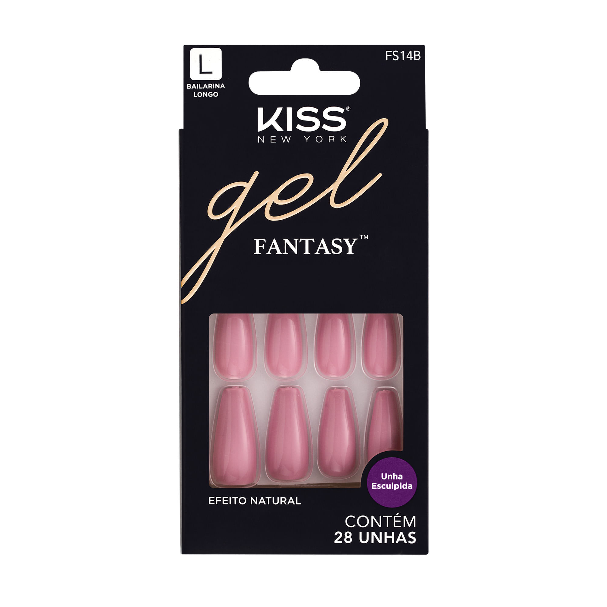 Unha Postiça Gel Fantasy Countless Time Kiss New York Countless Time