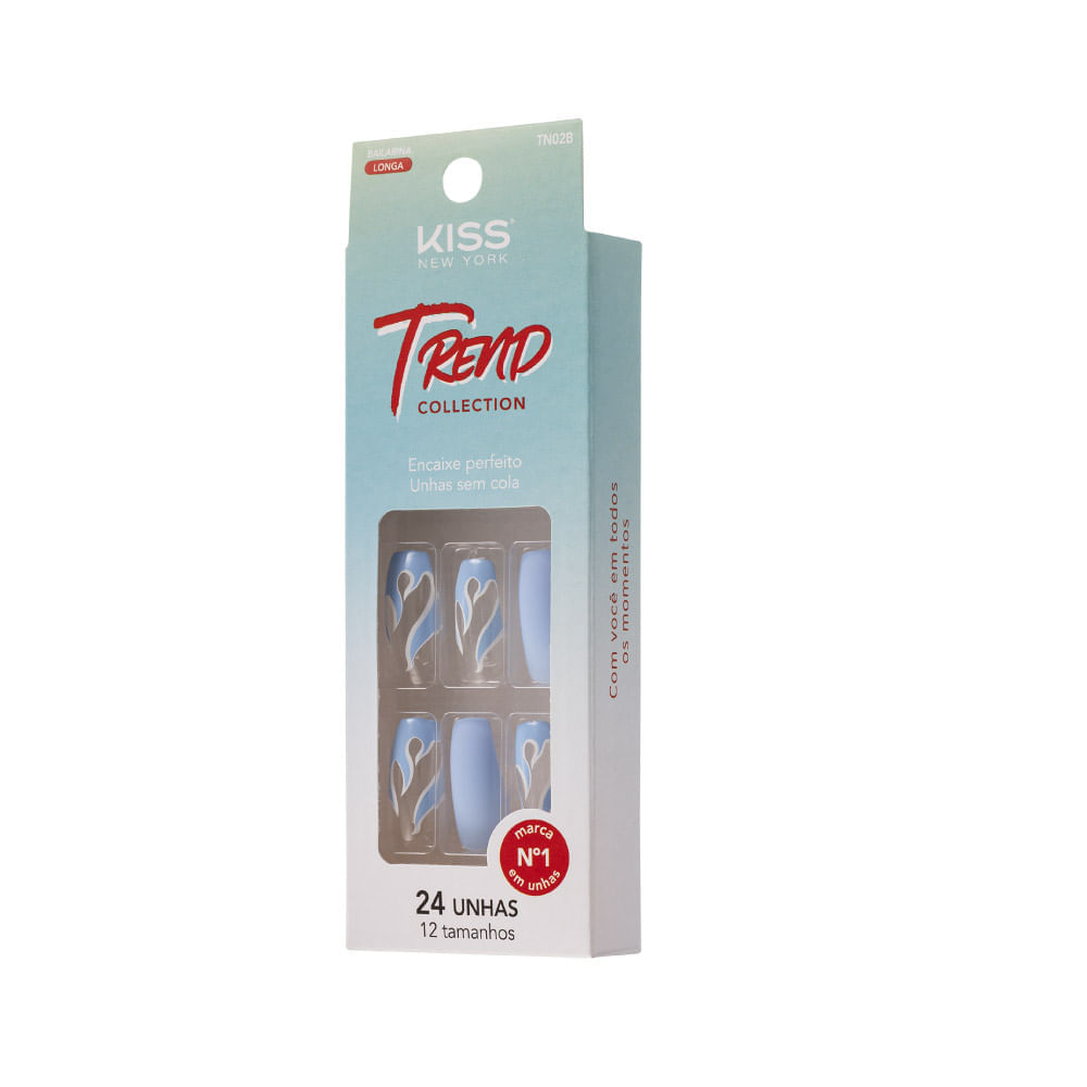 Unhas Postiças Trend Collection Ocean Kiss New York Ocean