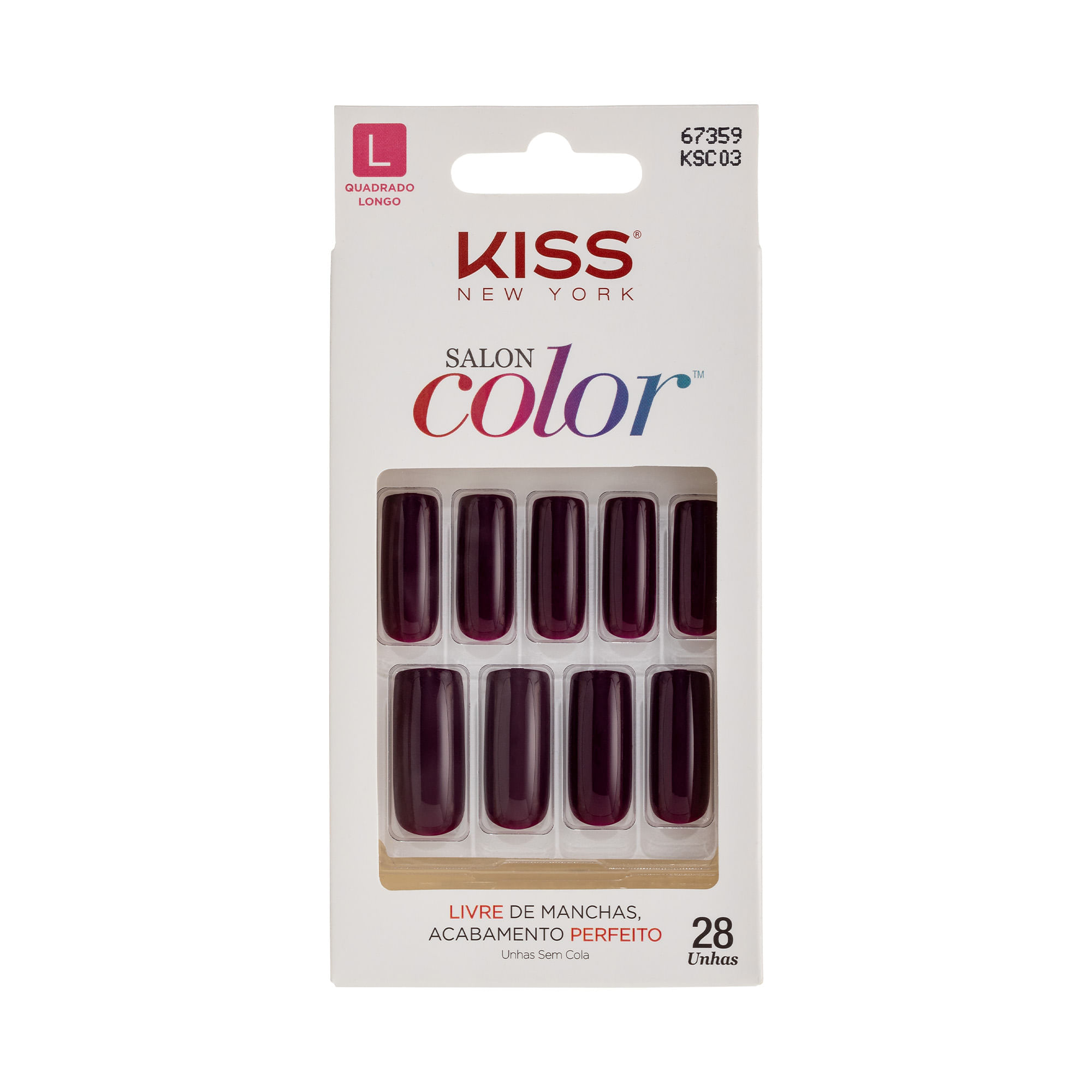 Unha Postiça Salon Color Bonita Kiss New York Bonita