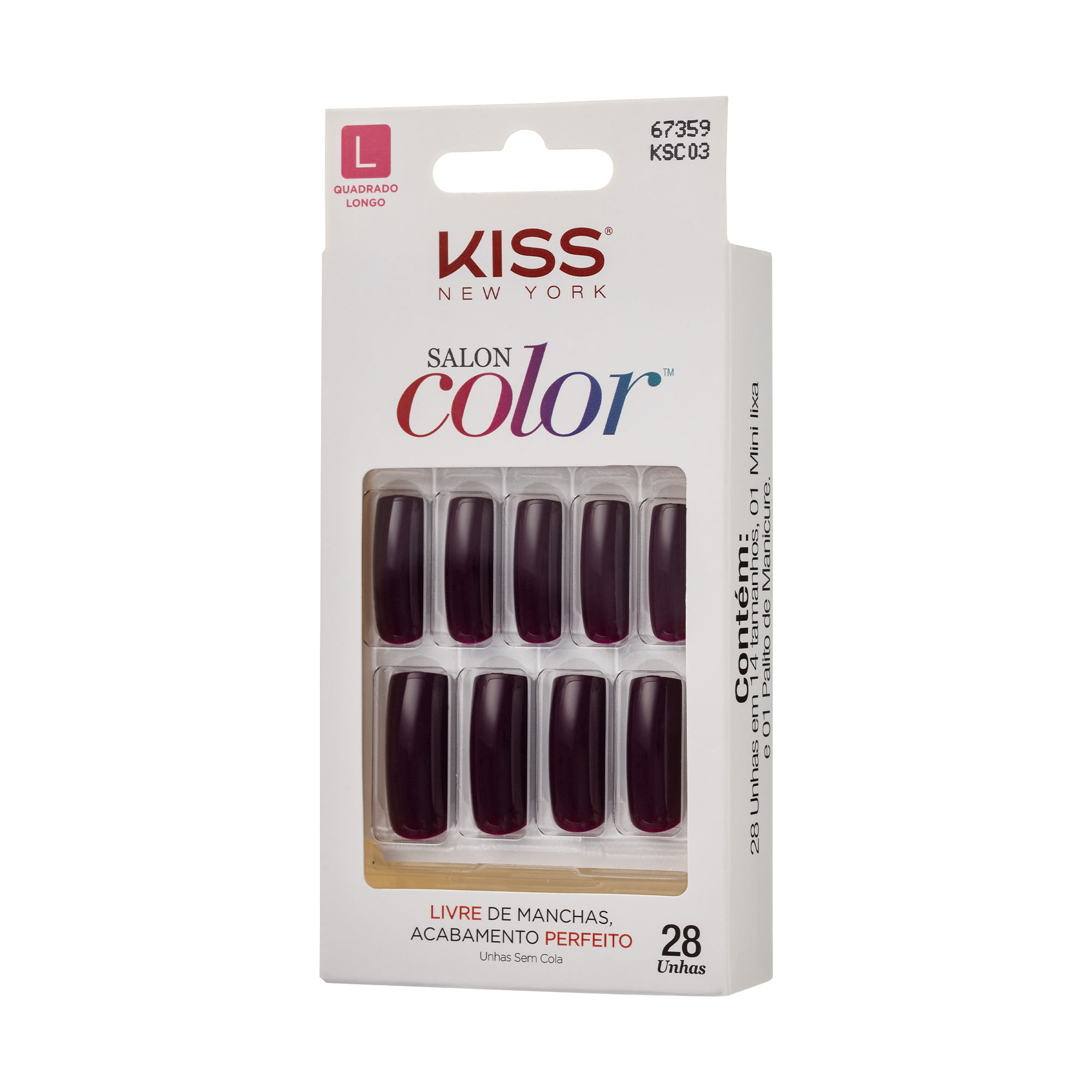 Unha Postiça Salon Color Bonita Kiss New York Bonita