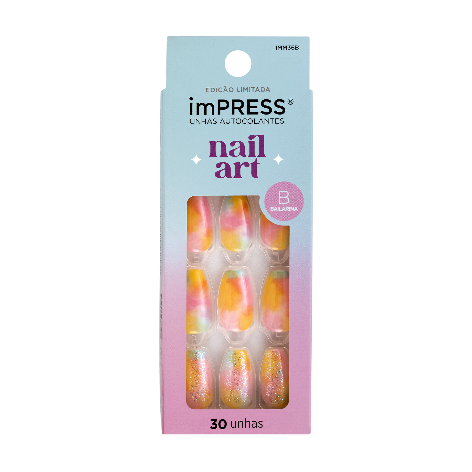 Unha Postiça Impress Nail Art Candy Syrup Kiss New York Candy Syrup