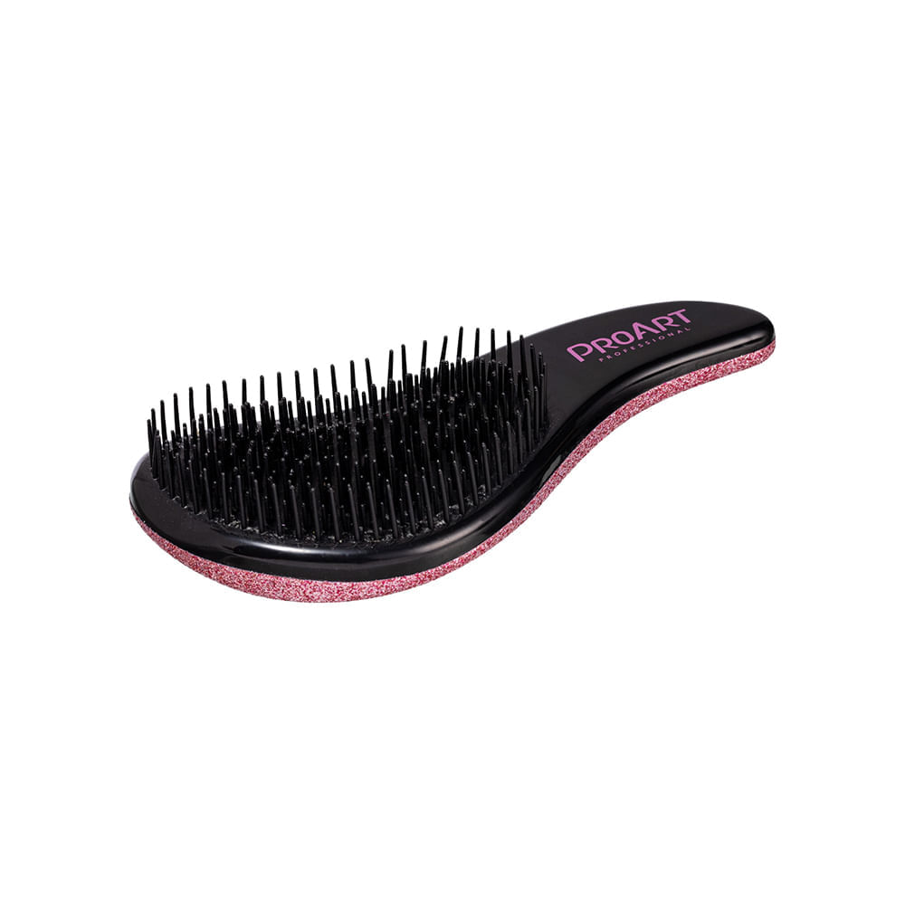 Escova Glitter Desembaraçante Proart Glitter Rosa