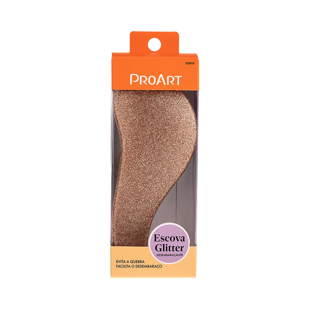 Escova Glitter Desembaraçante Proart Glitter Dourada