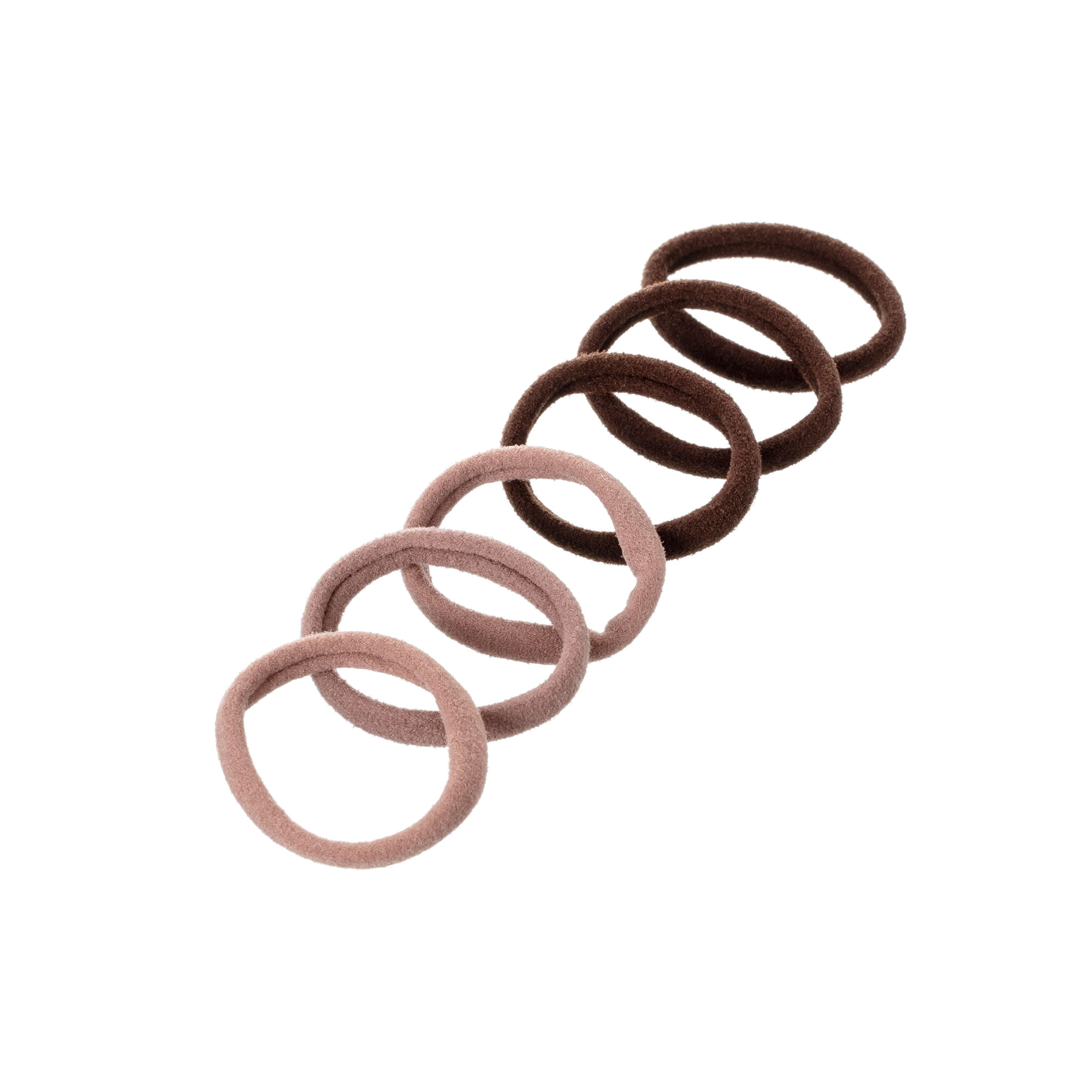 Elásticos Pequeno De Cabelo 6 Unidades - Proart Marrom E Rosa