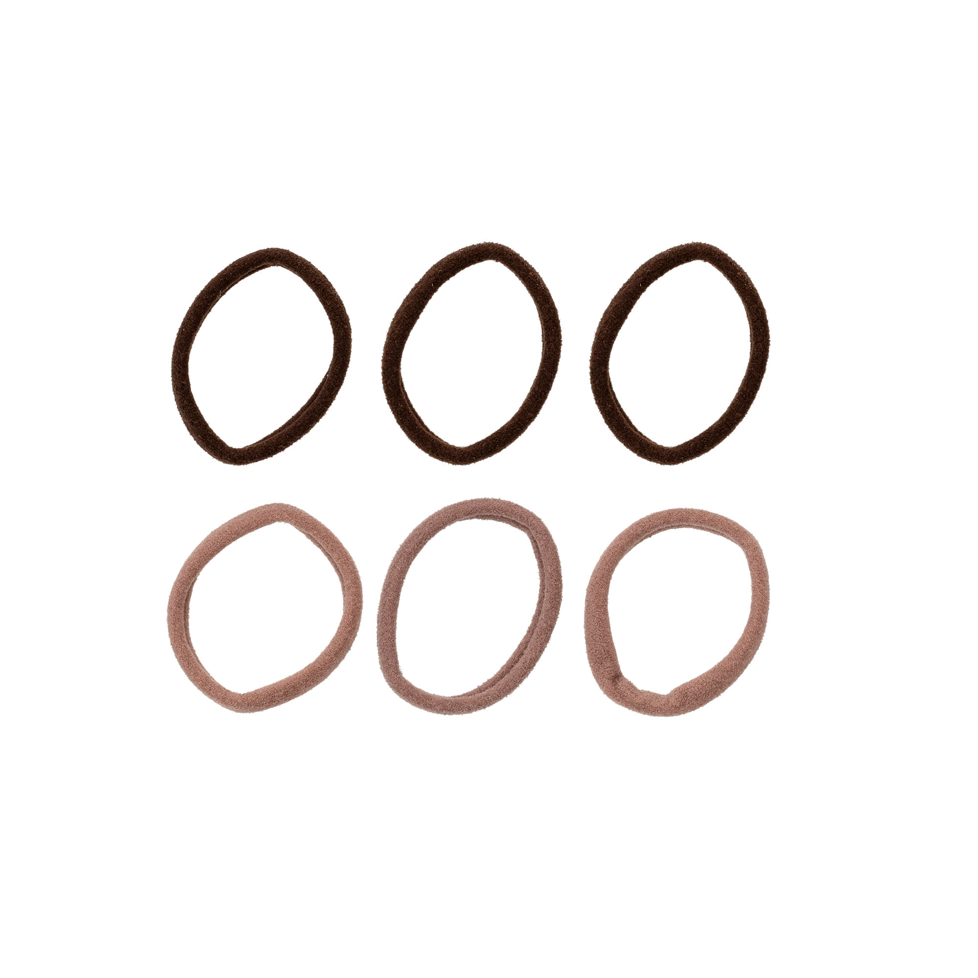 Elásticos Pequeno de Cabelo 6 unidades - ProArt Marrom e Rosa