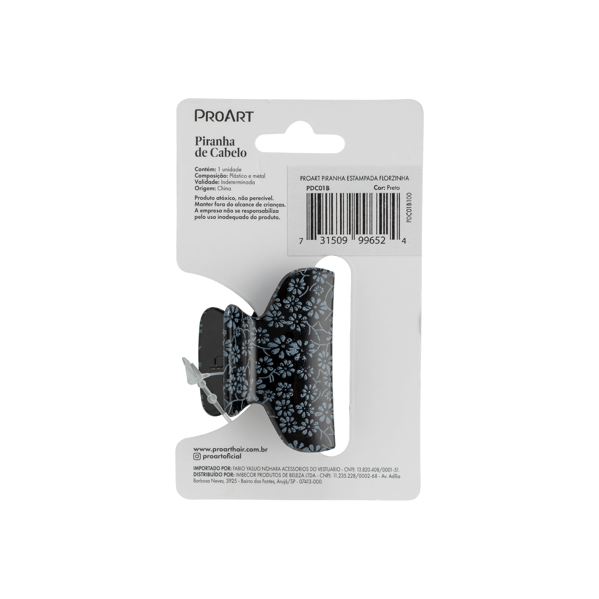 Piranha de cabelo ProArt Florida Preto