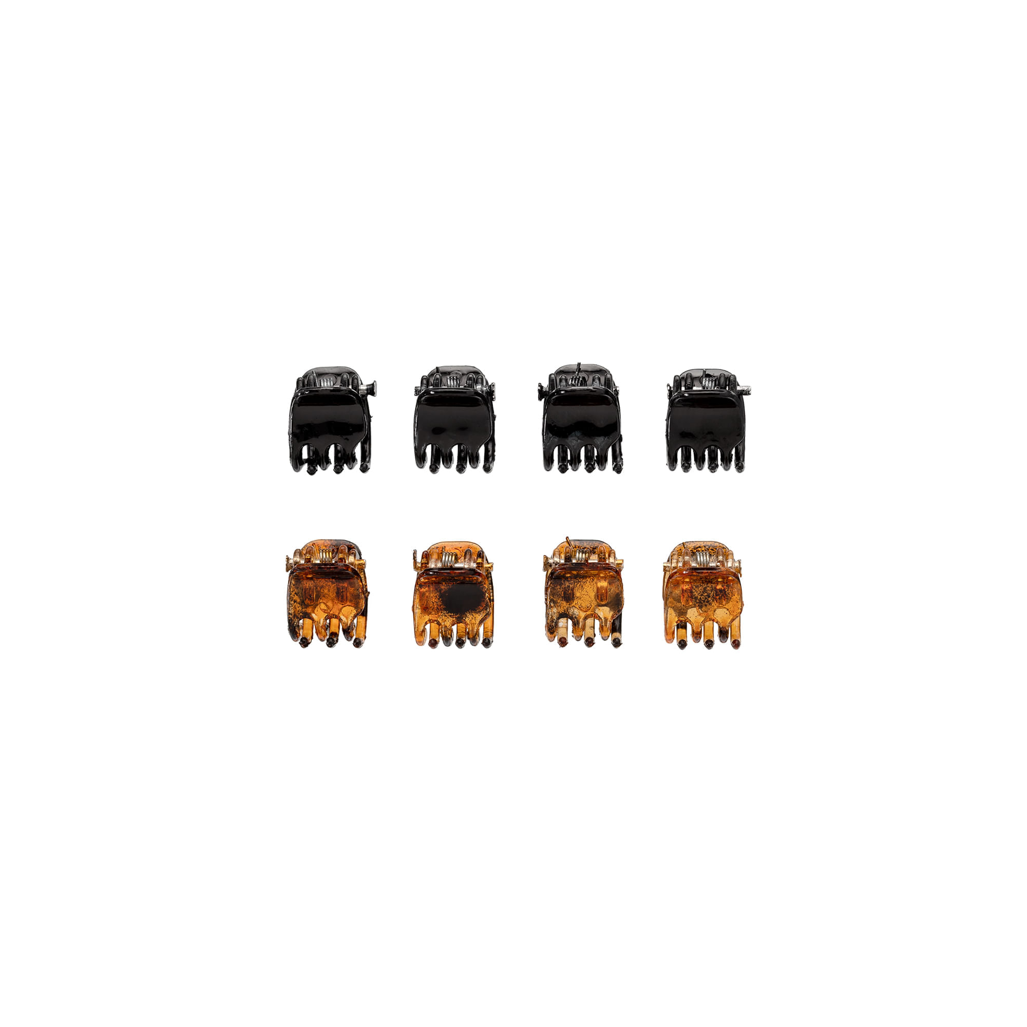 Kit Piranhas de Cabelo 8 uni Sortidos ProArt Preto e Marrom