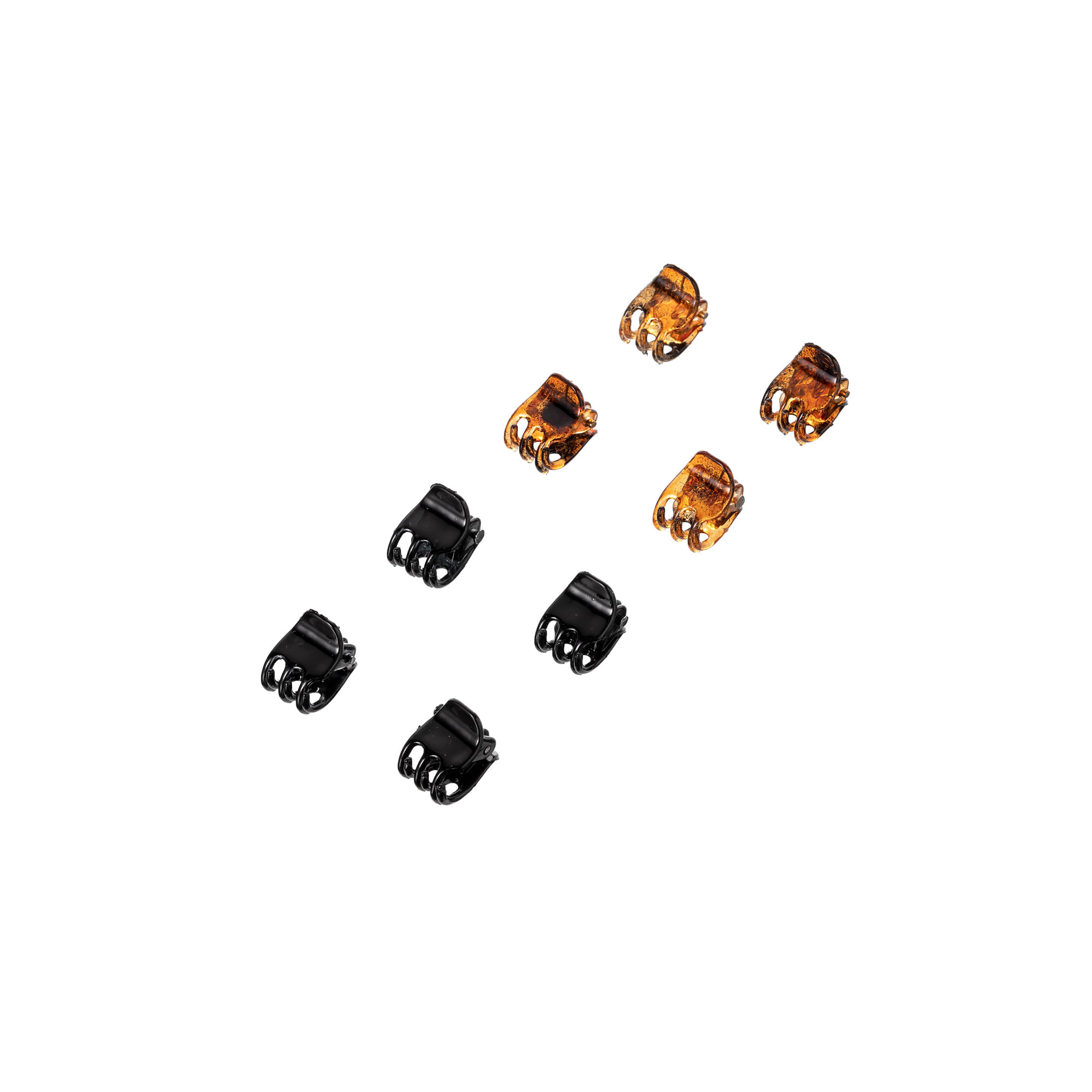Kit Piranhas de Cabelo 8 uni Sortidos ProArt Preto e Marrom