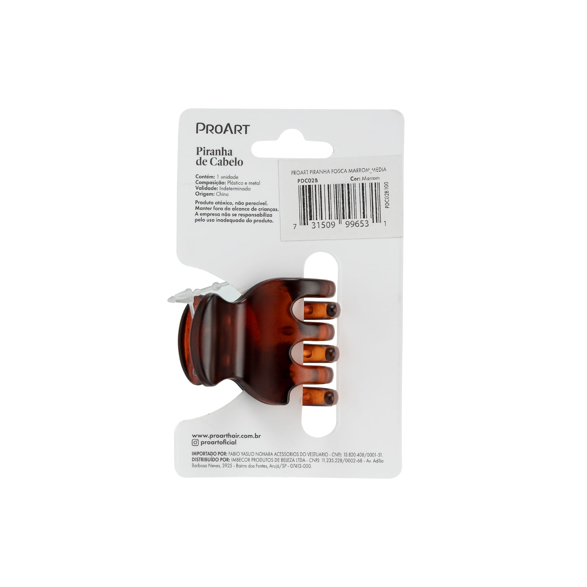 Piranha de cabelo - ProArt Marrom Fosco Marrom