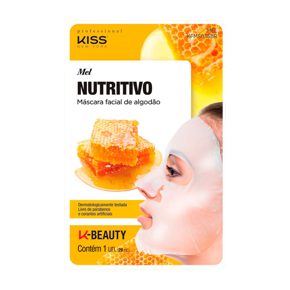Máscara Facial de Algodão Mel