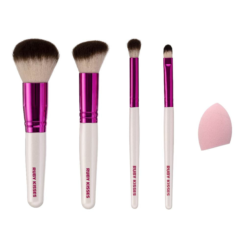 Kit De Pincéis Rosto Ruby Kisses Branco