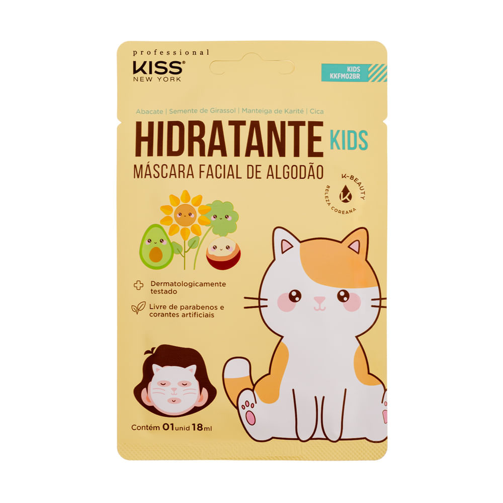 Máscara Facial para Crianças Hidratante