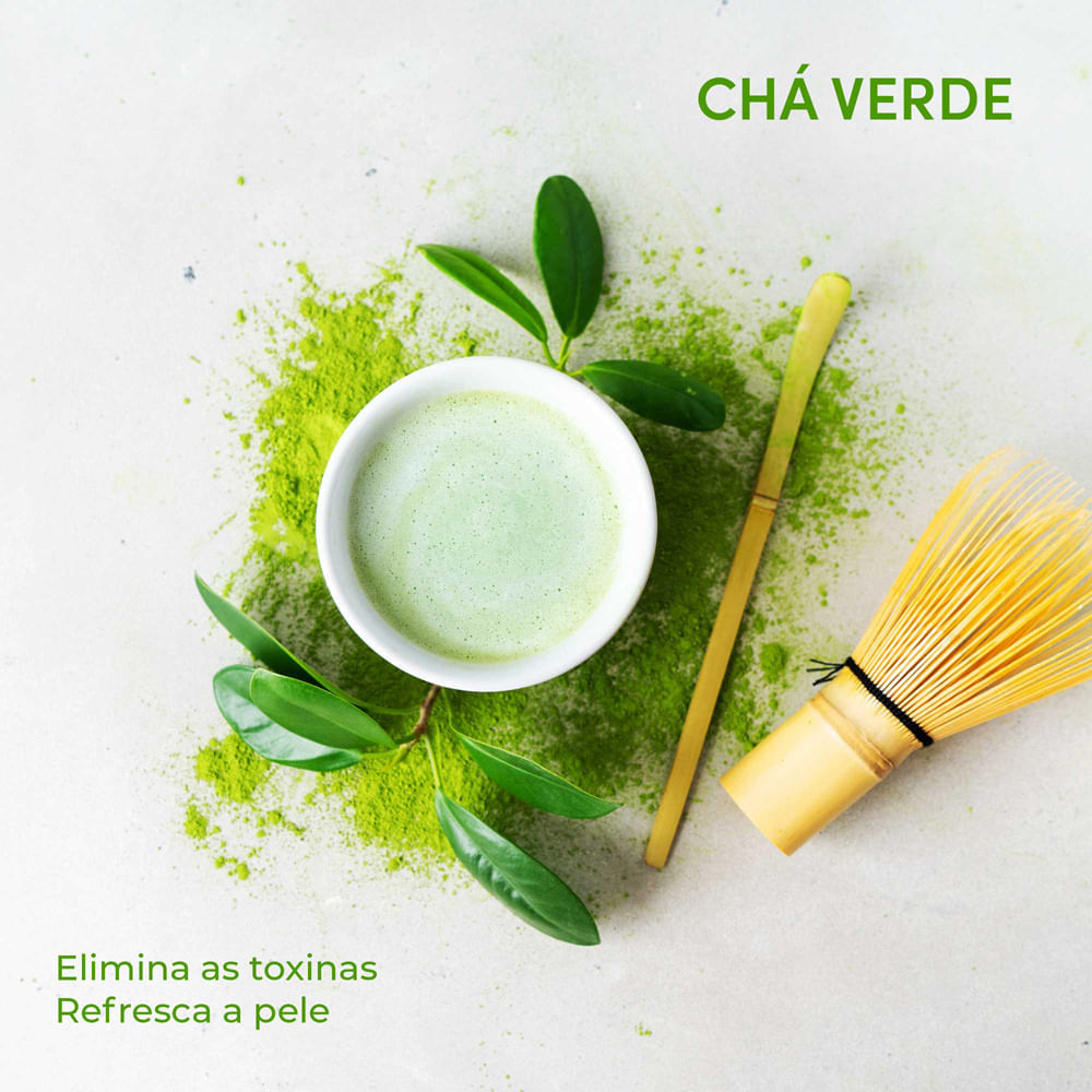 Máscara Facial de Algodão Chá Verde