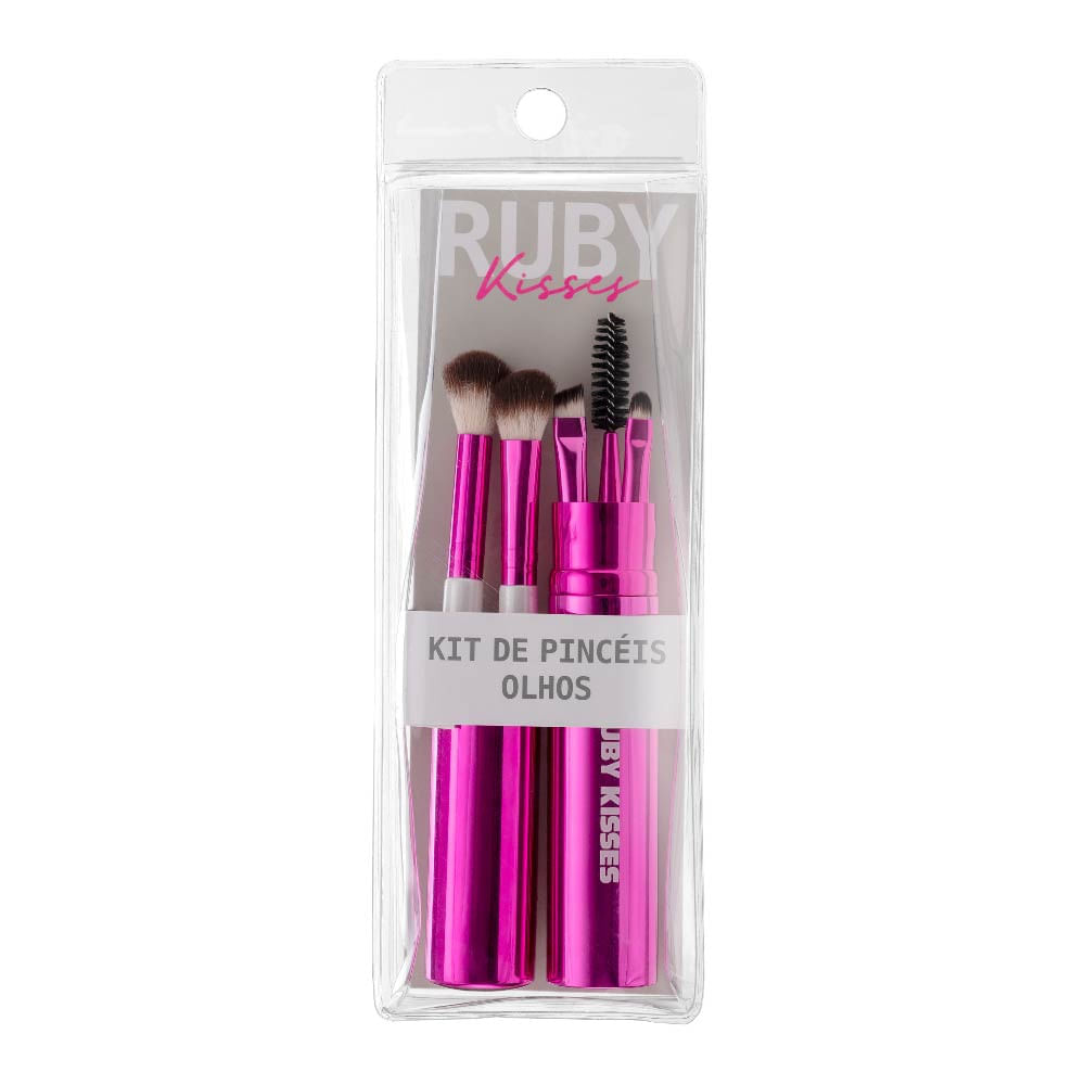 Kit de Pincéis Olhos Ruby Kisses Branco