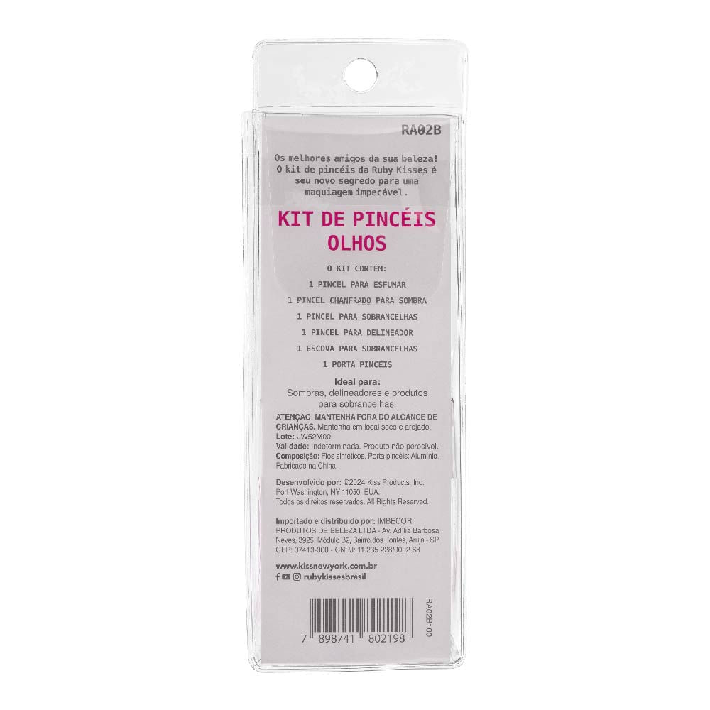 Kit de Pincéis Olhos Ruby Kisses Branco