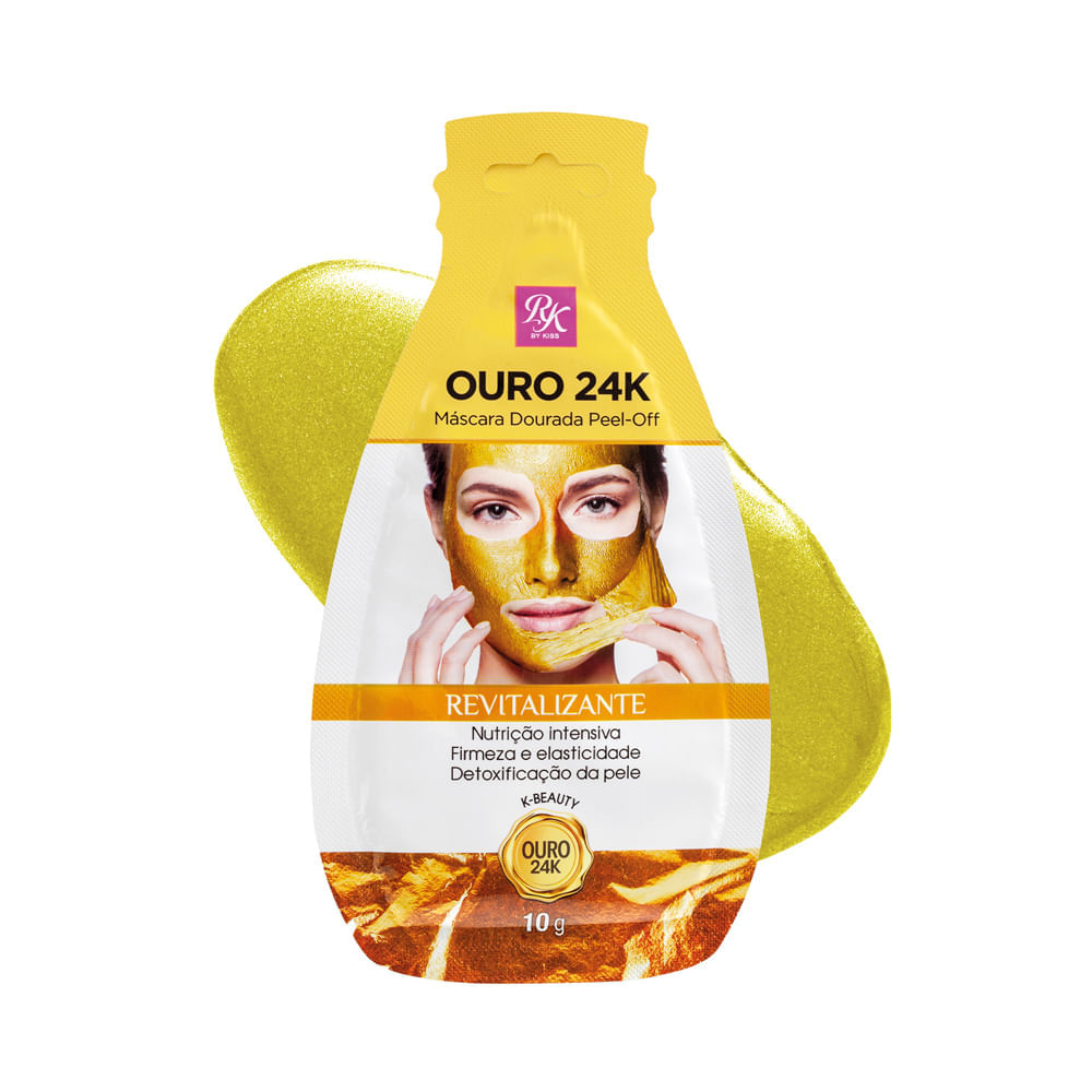 Máscara Dourada Peel Off Carvão Detox Box Set 10g Ruby Kisses