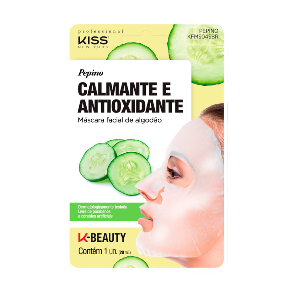 Máscara Facial de Algodão Pepino