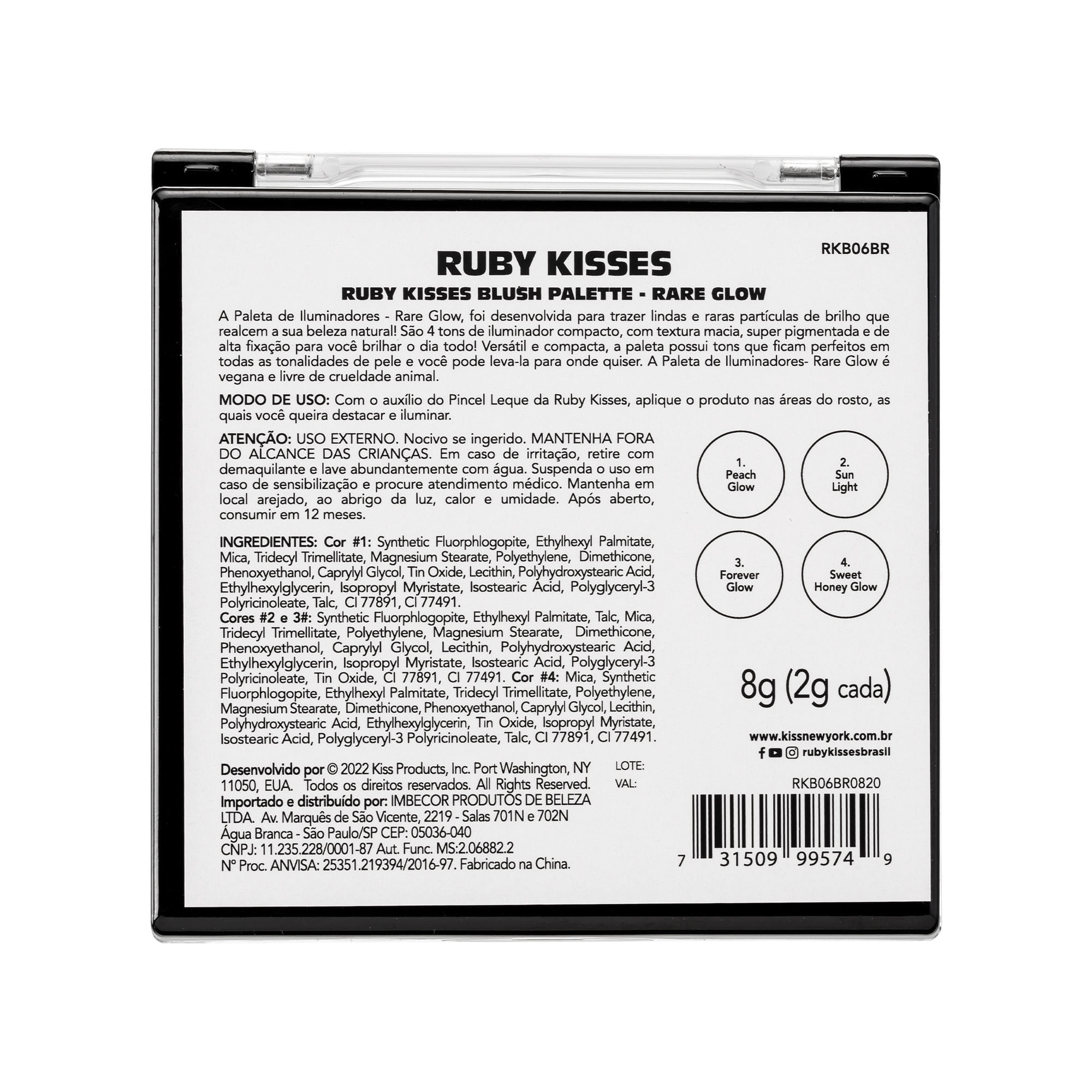 Paleta de Iluminador Rare Glow Ruby Kisses