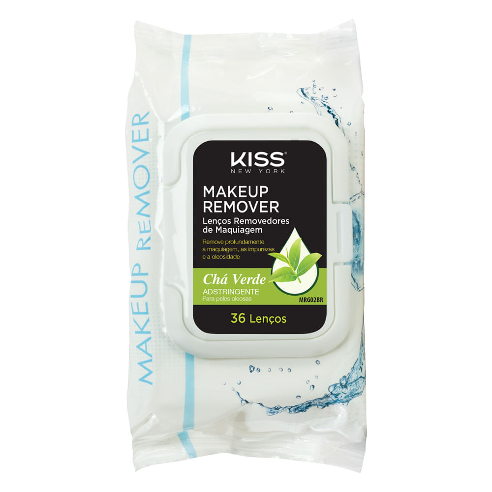 Lenço Demaquilante Chá Verde Kiss New York