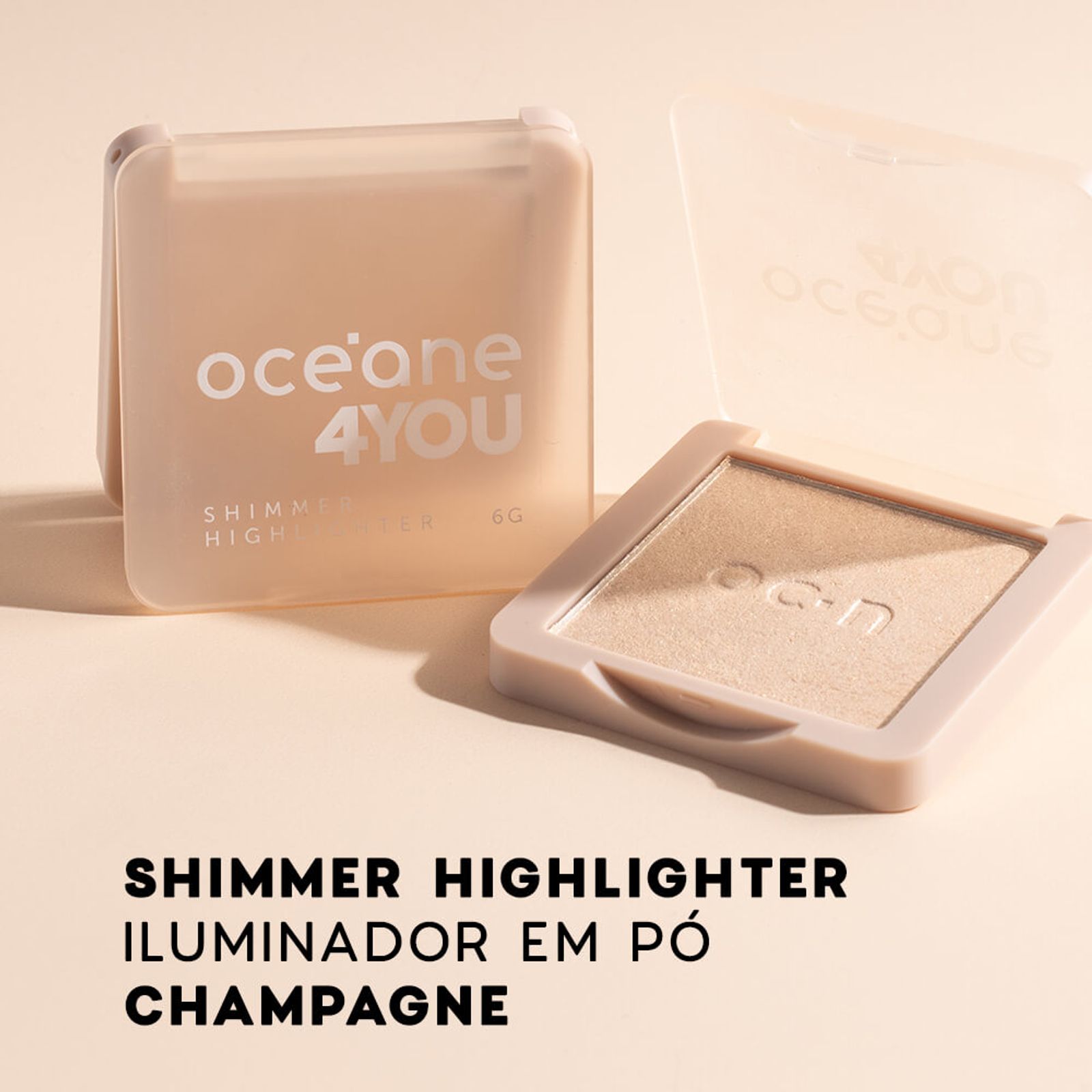 Iluminador Facial 4you Shimmer Highlighter Océane Champagne  Pelorado 6g