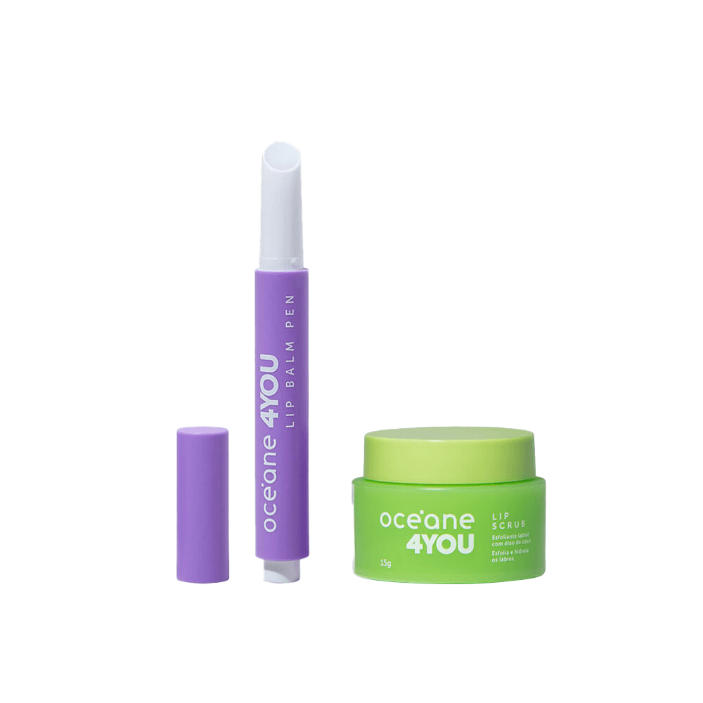 Kit Lábios Hidratados Oceane 4you Esfoliante Labial + Hidratante Labial